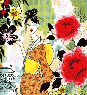 Alexander Henry Harajuku Lady Bright Oriental Fabric