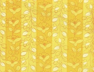 Quilt Quilting Fabric Junebug Floral Stripe Yellow Gold 1930s 
