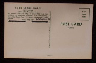 1960s Rock Ledge Motel Jewsbury Alexandria Bay NY PC