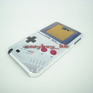 White Game Boy Hard Back Case Skin Cover for Samsung Galaxy Note i9220 