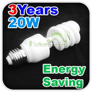 20W 100W Day Light Energy Saving CFL Green Bulb E27