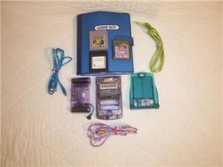 Nintendo Game Boy Color Game Console Bundle 1998 3 Games & Accessories 