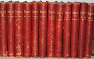 Leather Lord Tennysons Complete Works 1879 Poetry
