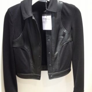 Alexander Wang Leather and Ponte Jacket