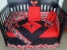 New crib bedding set w/ MICHAEL JORDAN &CHICAGO BULLS fabric