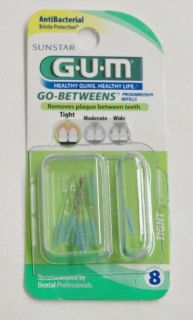 Gum Go Betweens Proxabrush Refills Tight 414 8 Each