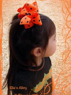 Ellas Alley Must Have Halloween Large Hair Bow Set