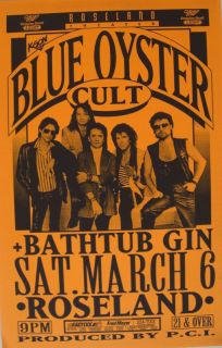 Blue Oyster Cult 1993 Portland Concert Tour Poster Classic Rock Music 