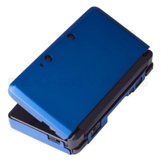 blue aluminum hard case cover for nintendo 3ds
