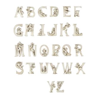   Angel Alphabet Letter Cream / White Baby Gift Cupid Letter Name TR5533