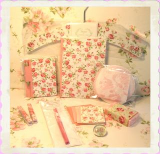 RA Roseblossom Romance Tote Bag 13 Items Chic Shabby Scrapbook 