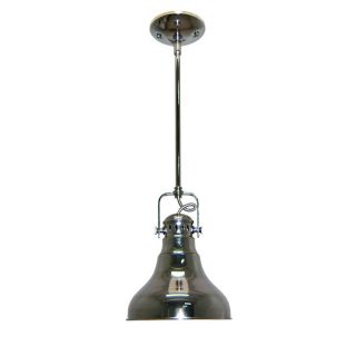 allen roth Polished Nickel Mini Pendant Light with Shade 0351053