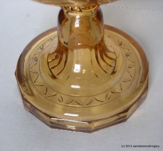 Aladdin B 49 Amber Crystal Washington Drape Bell Stem Oil Lamp