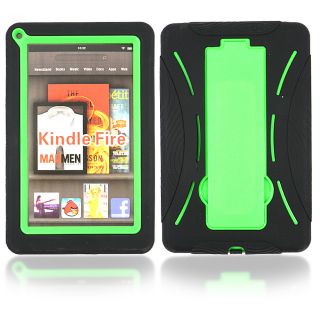  Kindle Fire Heavy Duty Hybrid Hard Soft Stand Case Cover Black 