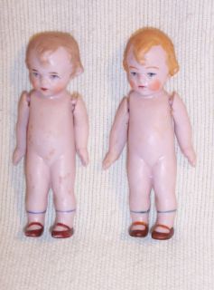 Mibs All Bisque Antique Dolls by Louis Amberg Germany 1921