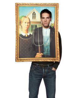 American Gothic Picture Frame Adult Costume NEW