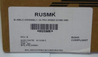 American Dynamics Rusmk Camera Ultra Speed Dome Bubble Assembly Smoke 