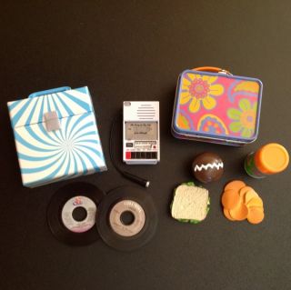 American Girl Doll JULIE Lot Lunch Lunchbox Sound Accessories Tape 