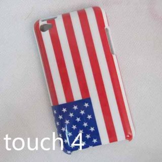 1x Retro American England Flag Hard Skin Case Cover for iPod Touch 4 