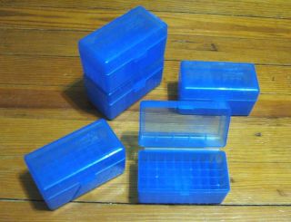 Blue Plastic 50 round 308 243 Ammo Boxes .308 .243 box ammunition