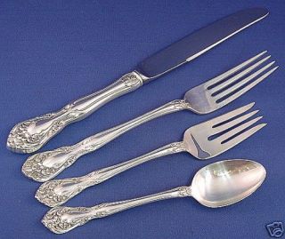 Chateau Rose Alvin Sterling 4 Piece Dinner Place Setting French Blade 