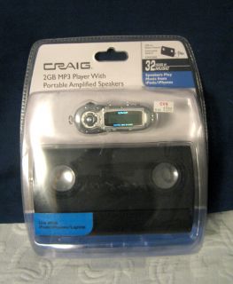 NEW Craig 2 GB  Player with Portable Amplified Speakers Model 
