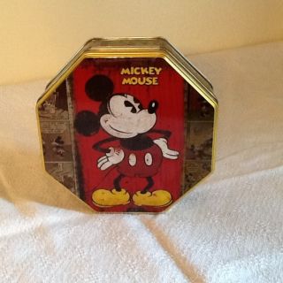 Walt Disneys Mickey Mouse Collectible Tin W/Famous Amos Cookies