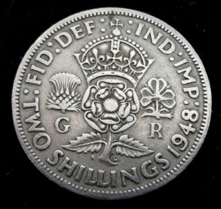 Great Britain 1948 2 Shilling Shillings Coin KM 865 UK Coins World 