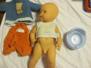 Anatomically Correct Boy Doll with Potty and Clothes