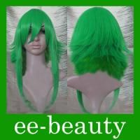 Vocaloid Gumi Megpoid Grass Green Flip Out Short Cosplay Wig Free Gift 