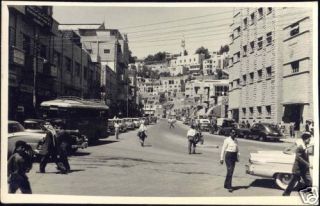 Jordan Amman Street Scene Cars 1950 RPPC