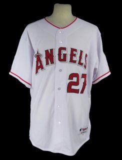 NWT Mike Trout 27 LA Anaheim Angels Home Jersey 52 Majestic Authentic 