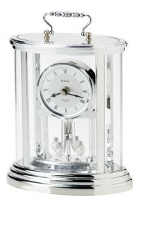 Bulova Amesbury II Chiming Silver Anniversary Clock Model B8915