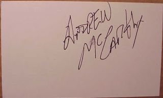 ANDREW MCCARTHY Actor St Elmos Fire autographed one 3x5 inch card # 