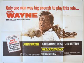 Hellfighters 1968 Original Quad Film Poster John Wayne Katherine Ross 