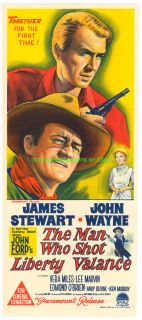 Man Who Shot Liberty Valance Movie Poster Ad John Wayne