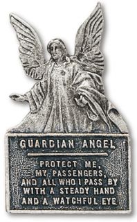    Angel Protect Me My Passengers in Pewter Auto Car Visor Clip CP114P