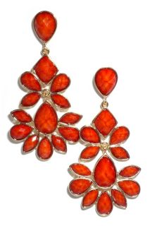 Amrita Singh NEW Nello Gold Plated Coral Drop Earrings / Boucles D 