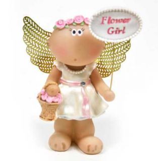 Angel Cheeks Wedding Flower Girl Figurine Russ Berrie