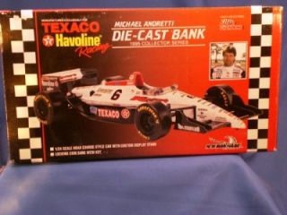Texaco Havoline Racing 1995 Michael Andretti Diecast Indy Car Bank 