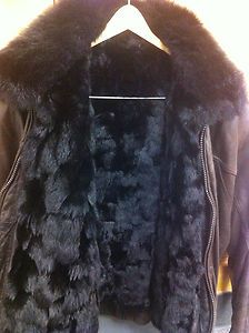 Andrew Marc Leather Jacket with Fur Lining