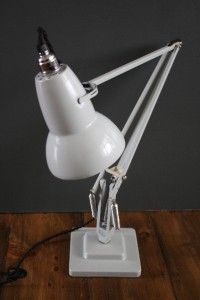 Herbert Terry Grey Anglepoise Lamp 60s Chrome Bulbholder Tulip Shade 