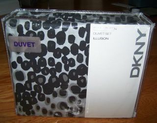   Duvet Cover Set Grey Black Cotton 3pc Animal Print New Gray
