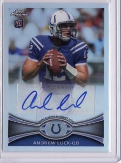 Andrew Luck 2012 Topps Chrome Football Variation Auto RC SP Colts 1 