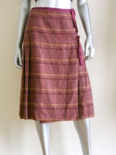   / Plaid / Wrap / Wool / Skirt / With tags / Anna Sui / Made in USA