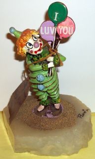 Ronald A Lee 24K Gold Plated and Hand Painted Clown
