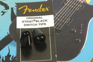 Real Fender USA Black Strat Stratocaster Switch Tips