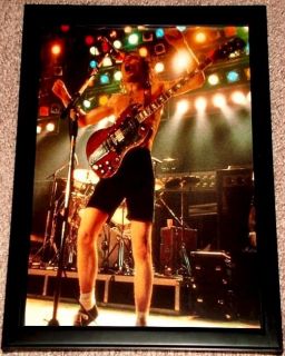 Angus Young AC DC Live Gibson SG Framed Concert Portrt