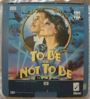   Disk Movie to Be or not to Be with Mel Brooks and Anne Bancroft