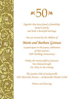  Personalized 50th Wedding Anniversary Party Invitations AP 011
